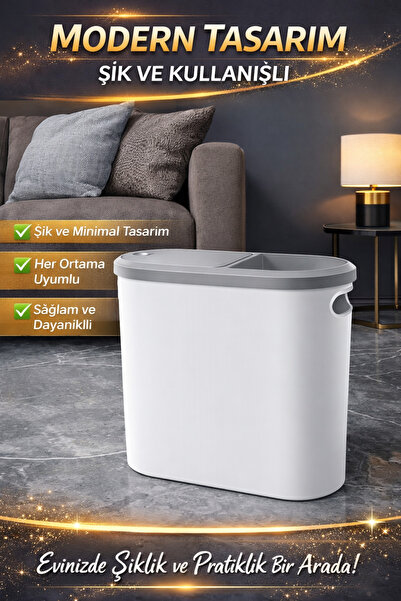 ADEFCO 10 Litre Bas-Aç Kapaklı Çok Amaçlı Çöp Kovası