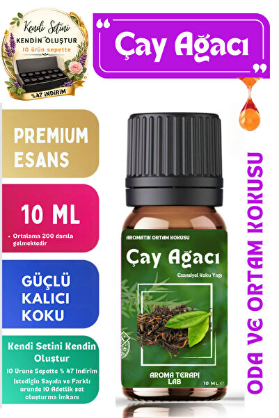 Aroma Terapi Lab Çay Ağacı - Esansiyel Koku Yağı - Aromatik Oda ve Ortam Koku...