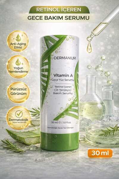 DERMANIUM Vitamin A Retinol Hyaluronik Asit Aloe Veralı Cilt Yenileyici, Kırı...