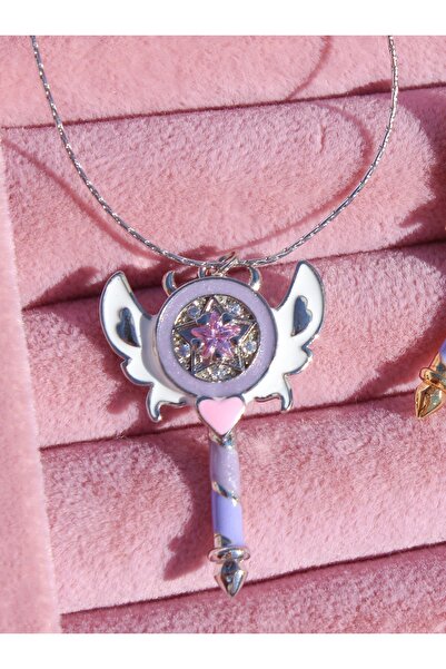 La Çiva Arts Star Butterfyl Sihirli Değnek Kolye, Çelik Zincirde Asa Kolye, H...