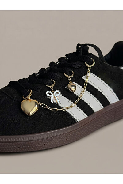 Gistoria Kalp ve Fiyonk Figürlü Zincirli Ayakkabı Süsü