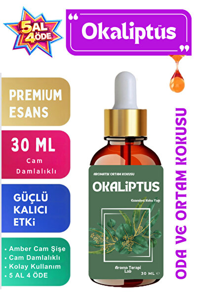 Aroma Terapi Lab OKALİPTÜS - Esansiyel Koku Yağı - Oda ve Ortam Kokusu - Arom...