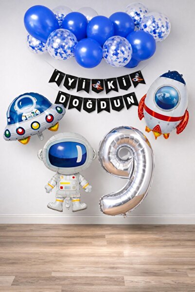 Patladı Gitti مجموعة احتفالات حفلات أعياد الميلاد بعمر 9 سنوات من Space Conce...