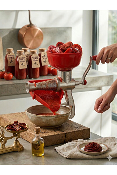 Masis Ev Yapımı Salça Makinesi Çevirme Kollu Süzgeçli