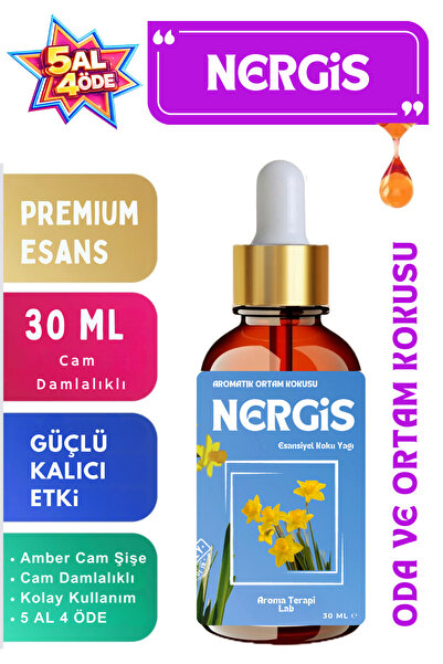 Aroma Terapi Lab NERGİS - Esansiyel Koku Yağı - Oda ve Ortam Kokusu - Aromati...