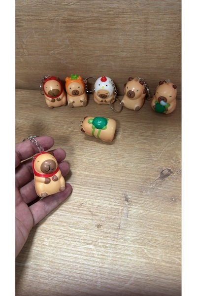 BUCHE Capybara Kapibara Yeşil Sulufet Squıshy Sukuşi Anahtarlık