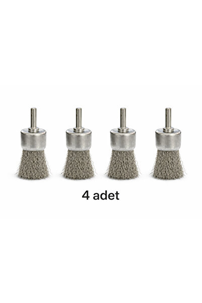 ON-ALL Metal-Pirinç Telli Pimli Kalem Tel Fırça 25x6 mm 4 adet