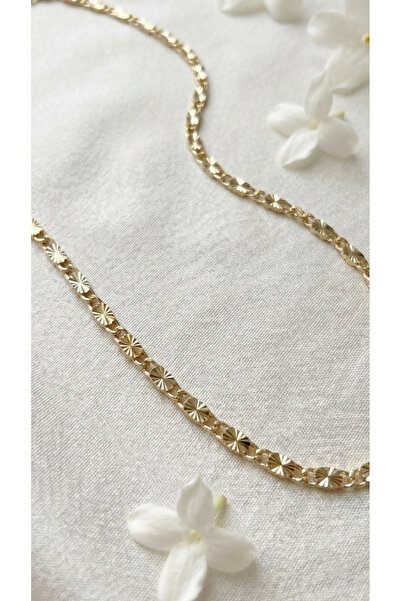 Lune Design Pullu Güneş Desenli Çelik Zincir Kolye