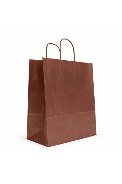 EWs Punga cadou din hartie 25 x 11 x 31 cm, maro, set 10 bucati