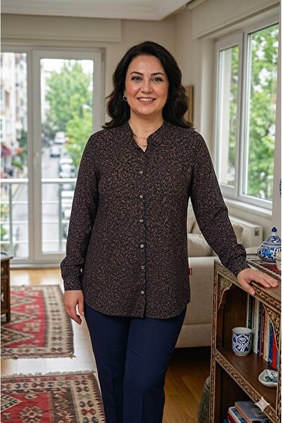 elma abone Plus Size Women's Viscose Buttoned Shirt