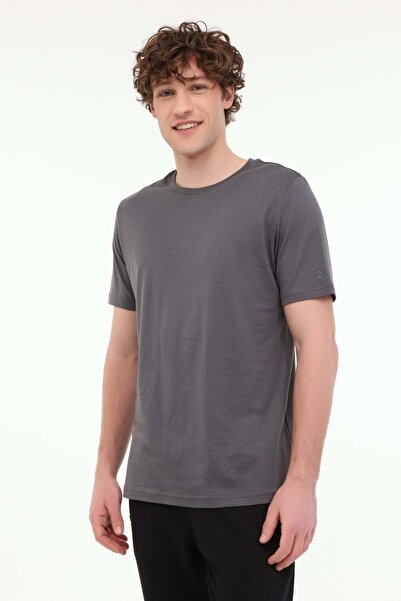 lumberjack Ανδρικό κοντομάνικο μπλουζάκι Mb Ct110 Pm C Nk T-sh 5fx Anthracite