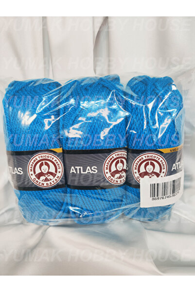Ören Bayan ATLAS Ocean Blue Fir de tricotat manual (3 bucăți) - Culoare: 026