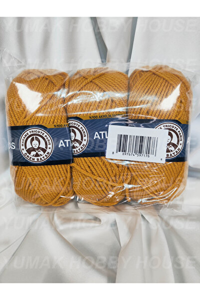 Ören Bayan ATLAS Altın El Örgü İpi (3 Adet) - Renk: 115