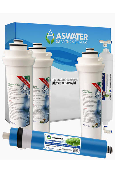 As Water Ihlas Aura Cebilon Unique Dijital Su Arıtma Cihazı Uyumlu 5'li Tak Ç...