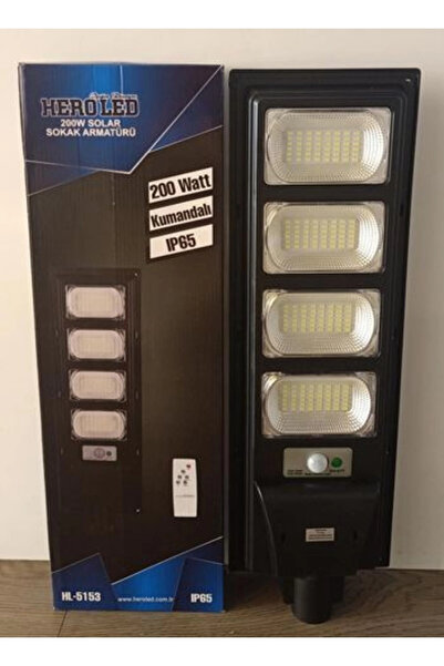Hero Led Heroled 200 Watt Kumandalı Beyaz Işık Solar Sokak Armatürü