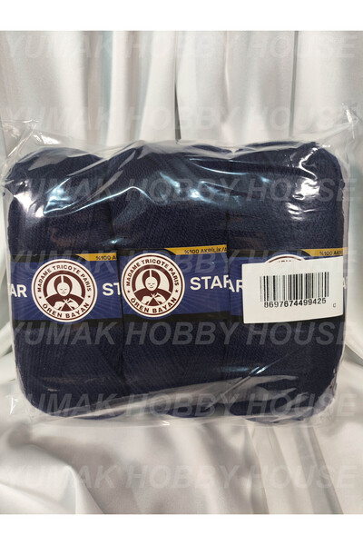 Ören Bayan Ören STAR Lacivert El Örgü İpi (3 Adet) - Renk: 019