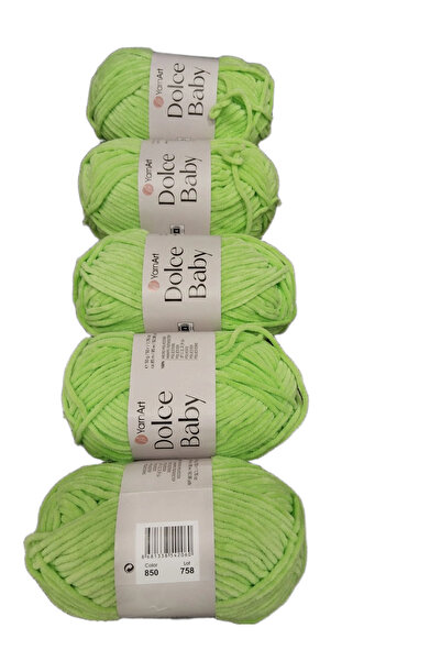 Yarnart مجموعة دولتشي بيبي 850 مكونة من 5 قطع - خيط حياكة يدوي