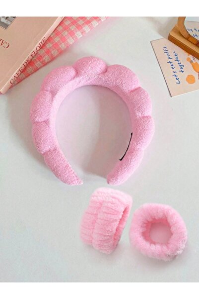 Haziran مجموعة إكسسوارات السبا والمكياج والعناية بالبشرة، منشفة قماشية مع إسف...