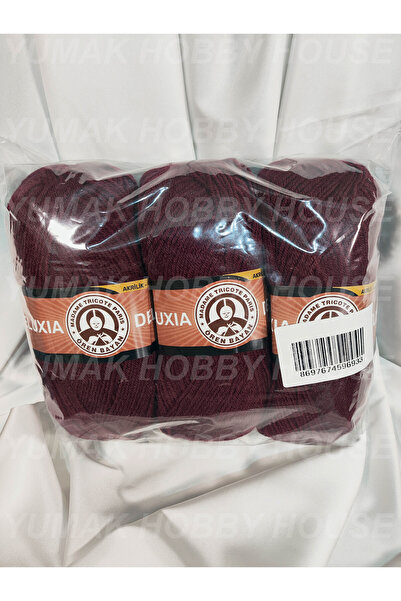 Ören Bayan DELUXIA Bordo El Örgü İpi (3 Adet) - Renk: 035