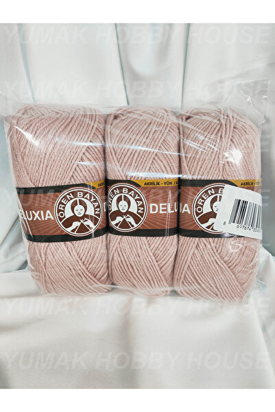 Ören Bayan DELUXIA Somon El Örgü İpi (3 Adet) - Renk: 124
