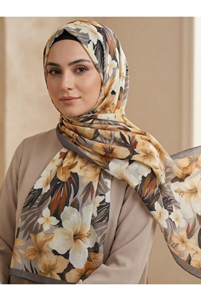 Nazellaa Fashion Cashmere Japanese Rose Pattern Lina Shawl