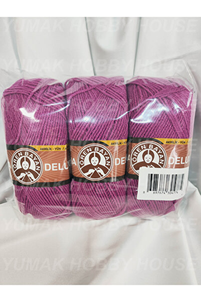 Ören Bayan DELUXIA Mor El Örgü İpi (3 Adet) - Renk: 051