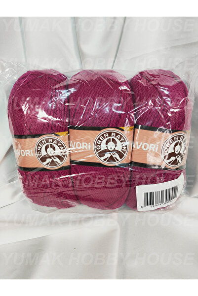 Ören Bayan FAVORİ Fuşya Pembe El Örgü İpi (3 Adet) - Renk: 103