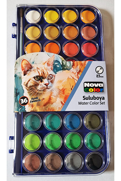 Modellino 36 & 28 Renk Seçenekli Nova Color Fırçalı 23mm Büyük Tablet Profesy...