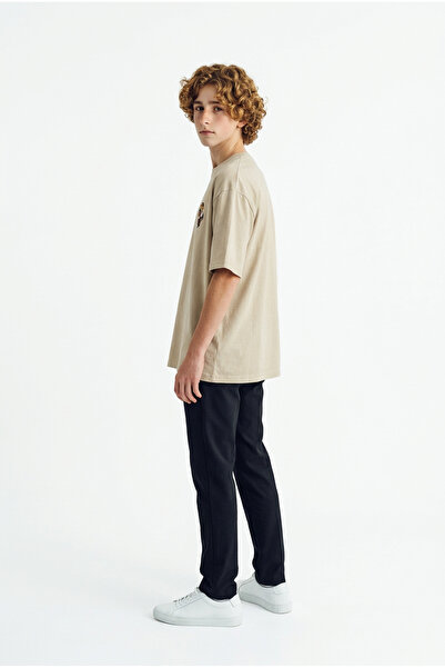 Dad&Children Unisex Teddy Bear Oversized T-Shirt Bone Beige