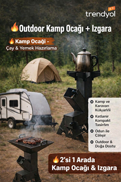 selim uyar kamp metal Roket Tipi Kamp Ocak ve Izgara
