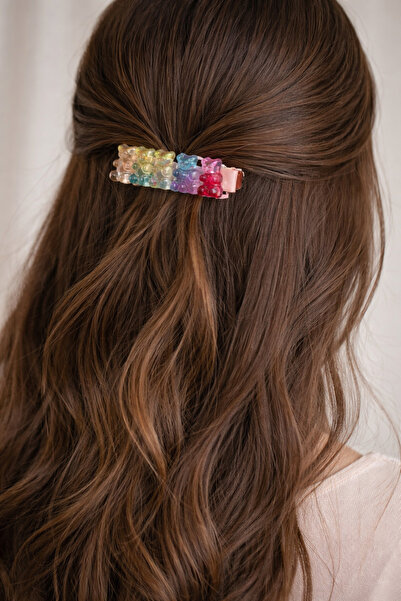Modex Multicolored Jelly Bear Hair Clip