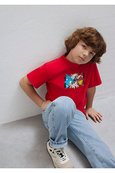 Mavi Sonic Printed Red T-Shirt Loose Fit / Comfortable Loose Cut 6610431-70478