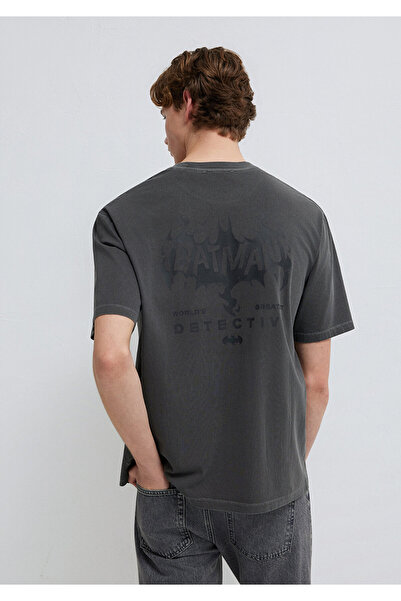 Mavi Batman Baskılı Antrasit Tişört Relaxed Fit / Rahat Kesim 0613203-900