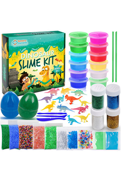 Sensory Elements Kit Slime Dinozaur pentru copii, Sensory Elements, multicolo...