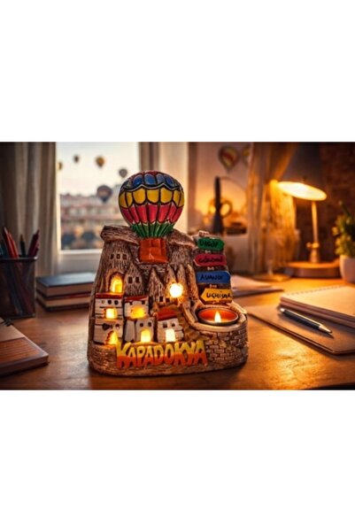 ATHSTORE Kapadokya Peri Bacası Hediyelik Led'li Gece Lambası Mumluk