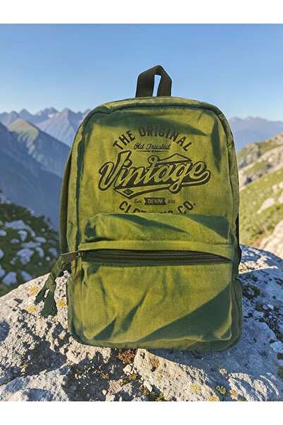 Old Cotton Quality Mini Vintage Casual Design Daily Backpack Travel Bag 21 cm...