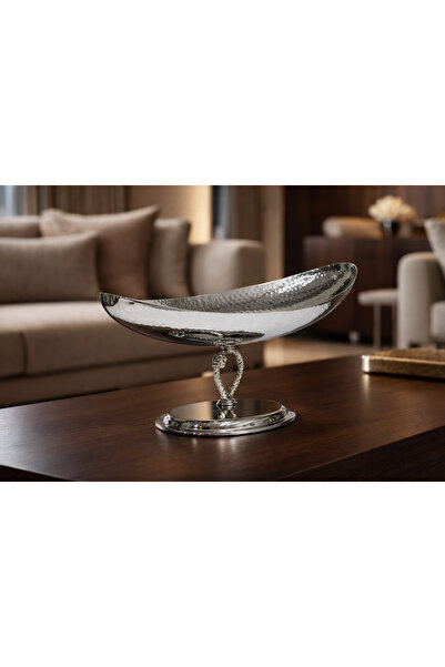 unbranded وعاء تقديم فاخر من الفولاذ المقاوم للصدأ بتصميم حبل