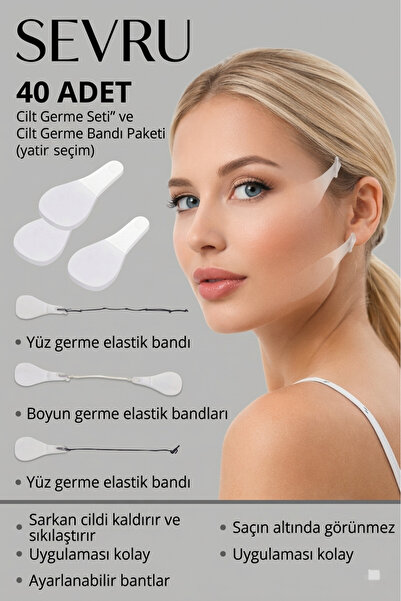 SEVRU 40 Adet Kaş Kaldırma Yüz, Göz Ve Boyun Gerdirme Kırışık Giderici Esnek ...
