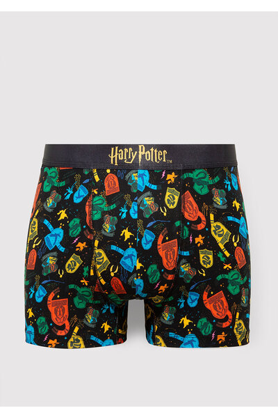 Mavi Harry Potter Baskılı Siyah Boxer 0912218-900