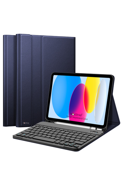 NovStrap iPad A16 11. Nesil / iPad 10. Nesil 10.9 inç Uyumlu Bluetooth Klavye...