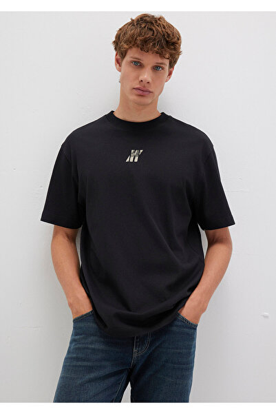 Mavi Tricou negru imprimat Pro, cu croiala largi/cu croiala confortabilă 0613...