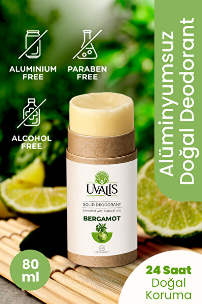 Uvalis Katı Deodorant Bergamot 80 ml – Doğal ve Alüminyumsuz