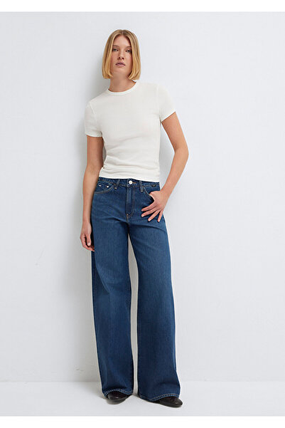 Mavi Λευκό Basic T-Shirt Εφαρμοσμένο / Εφαρμοσμένο κόψιμο 1613081 -70057