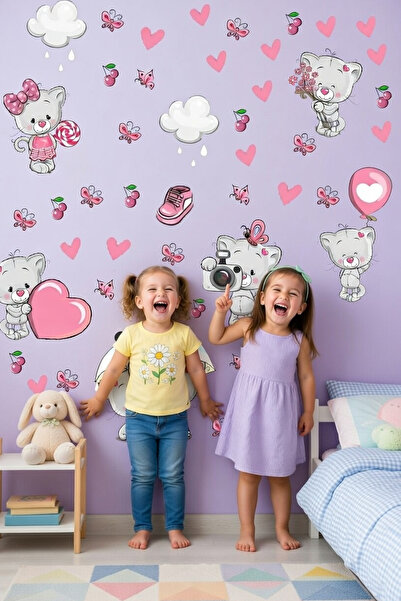 KT Decor 50 komada slatkih mačka s zidnih naljepnica za baby shower - dečija ...