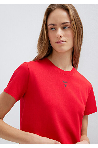 Mavi Logo Printed Red T-Shirt Semi Slim Fit / Semi Slim Fit 1601185 -82054