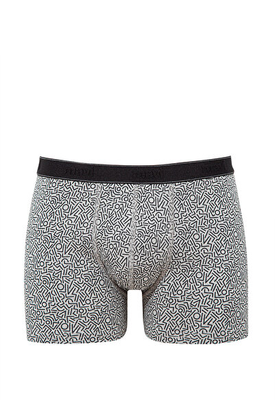 Mavi Baskılı Gri Boxer 0910717-85524