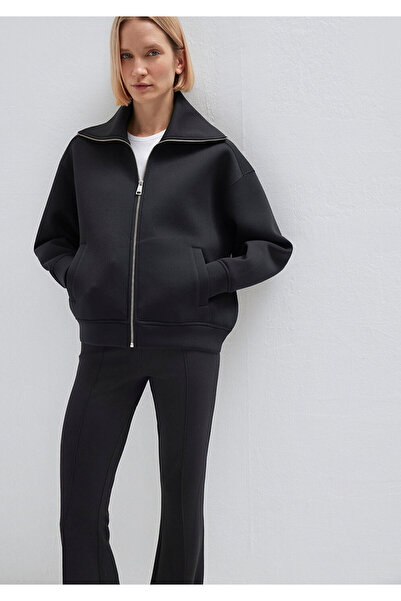 Mavi Sporty Lux Fermuarlı Siyah Sweatshirt 1S10295-900