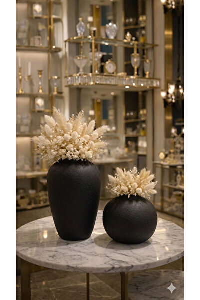 muffag Set de vaze decorative moderne texturat în texturat – aspect ceramic, ...