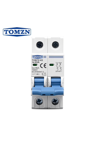 TOMZN قاطع دائرة شمسية صغير 16 أمبير 2 وعاء تيار مستمر 1000 فولت 3 أمبير 6 أم...