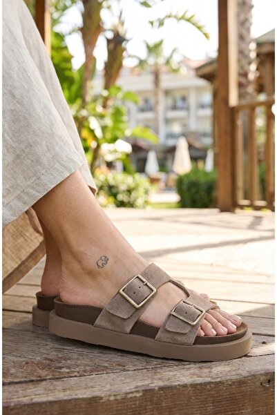 Manijero ®   Jimena Soft Footbed Femei piele naturală Double Band cu cataramă...